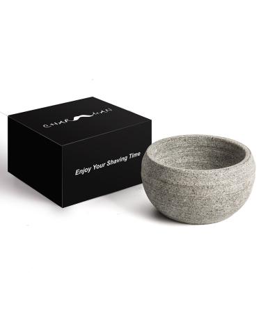 CHARMMAN Natural Granite Stone Shaving Soap & Cream Bowl for Men - Keep Warm, Easier to Lather Gray - Buy Online on GoSupps.com