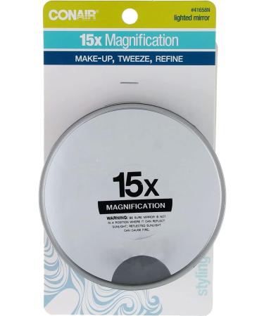 Conair Lighted Mirror 15x Magnification - Colors Vary (Blue, Silver, Purple) - Buy Online on GoSupps.com