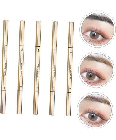 Healeved 5pcs Double Ended Eyebrow Pencil Smudge Proof Eyebrow Pencil Eyebrow Makeup Tools Brow Pens Plastic - Buy Online on GoSupps.com