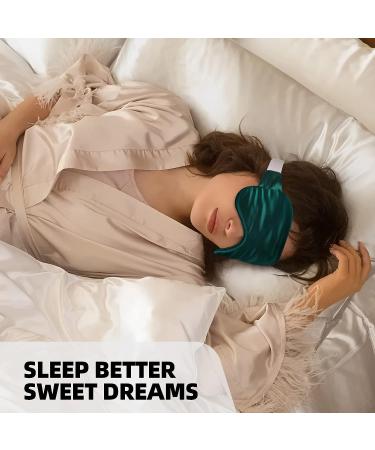 Mulberry Silk Sleep Mask - Castleton Green | Men & Women Eye Mask for Sleeping | Blackout Eye Cover - Buy Online on GoSupps.com