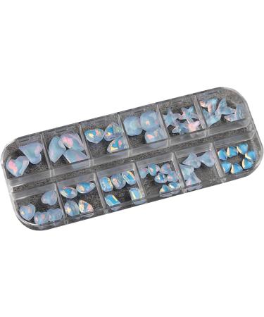FEIlei 12 Grids Nail Art Crystal Nail Art Stones Rhinestone Manicure Nail Charms - Buy Online on GoSupps.com