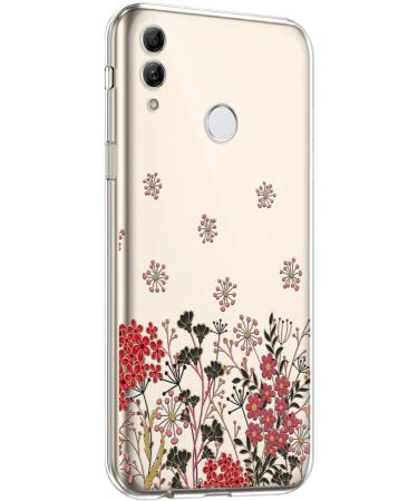 Morechioce Ultra Thin Transparent Silicone Case for Huawei Honor 10 Lite & P Smart 2019 - Floral Design Protective Cover #16 - Buy Online on GoSupps.com
