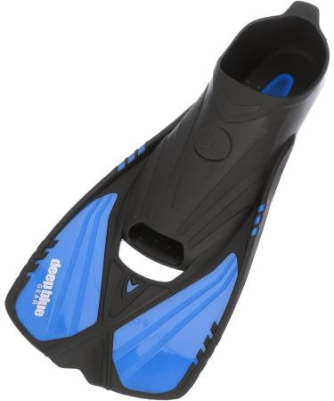 Deep Blue Gear Aqualine Short Fins - Size 13-14 Blue | Ideal for Snorkeling, Swimming, and Diving - Buy Online on GoSupps.com