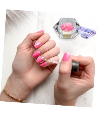 minkissy Nail Art Crystal Cup Cosmetics Cover Glass Purple Manicure 6.5x8cm Purple - Buy Online on GoSupps.com