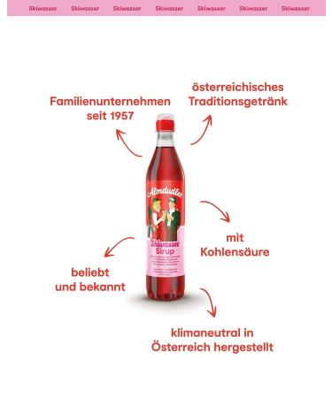 Buy Almdudler Skiwasser Syrup - Bulk Pack (6 x 700ml) | Delicious Raspberry-Lemonade Mix - Makes 7 Liters of Refreshing Lemonade - International Shipping Available - Buy Online on GoSupps.com