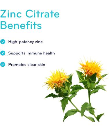 Sisu Zinc Citrate 90 Vegetable Caps - High-potency Zinc Supplement - Immune & Prostate Health Support - Vegan Non-GMO Soy Gluten & Dairy Free - 90 Servings - Buy Online on GoSupps.com