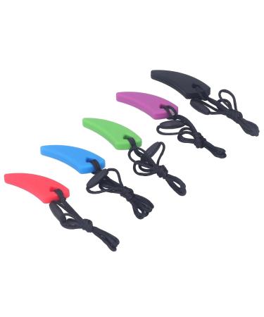 5 Pack Sensory Chew Necklaces - Silicone Teething Rings & Oral Motor Aids for Kids - Buy Online on GoSupps.com