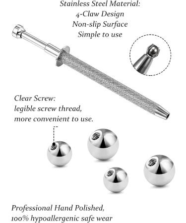 Vsnnsns Style 9 316L Surgical Stainless Steel Body Piercing Tools Kit - Nose Rings, Septum, Lip, Navel, Tongue, Belly, Eyebrow, Ear Piercing Tools - Piercing Clamps Forceps, Balls Grabber Tool - Buy Online on GoSupps.com
