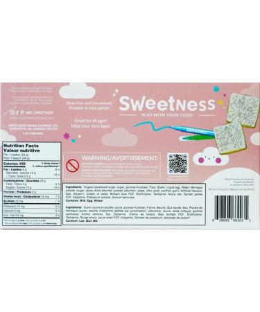 Sweetness Colouring Sugar Cookie Kit (Unicorns) | 3 Delicious Sugar Cookies & 3 Food Colouring Markers | Prep Mess and Chaos Free Cookie Decorating | 102g per kit 3 Cookies 3 Markers Unicorn Theme - Buy Online on GoSupps.com