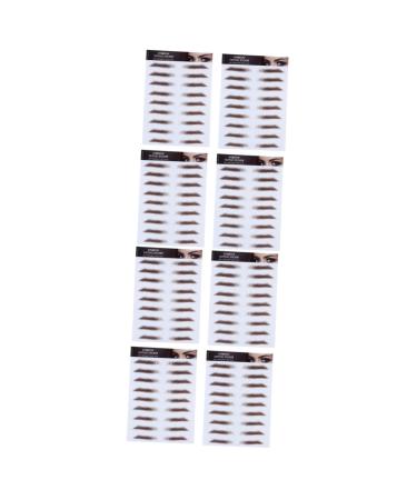 FOMIYES 8 Pcs Eyebrow Stickers Waterproof Stickers Authentic Fake Eyebrows Water Transfer Eyebrow Sticker 4d