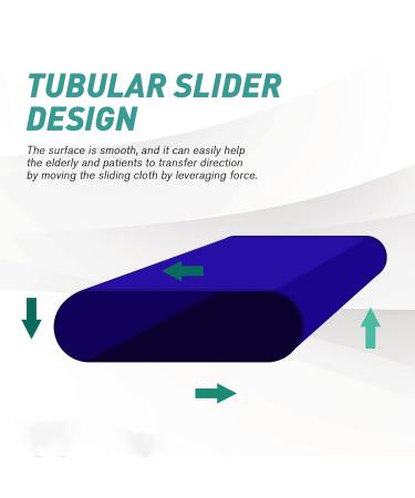 YHK Tubular Slide Sheet | Patient Transfer & Elderly Care Sliding Draw Sheet | 28x28 Blue - Buy Online on GoSupps.com