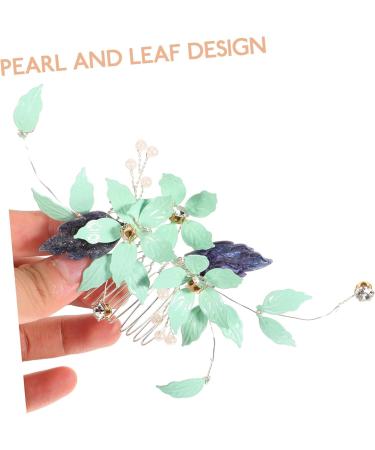 PLAFOPE Hair Comb Hair Accessories Wedding Pearl Clips for Hair Womens Hair Clips Bridal Hair Clip Pearl Hair Accessories Green Tiara Pearl Hair Clips Teasing Combs for Women Metal - Buy Online on GoSupps.com
