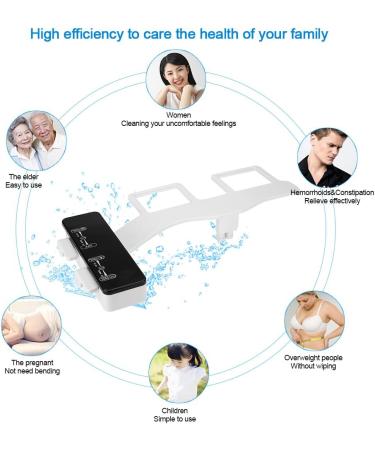 Premium Toilet Bidet 1 Piece | Adjustable Bathroom WC Bidet Sprayer & T-Connector G3/8 for Hygienic Cleaning - International Shipping Available - Buy Online on GoSupps.com