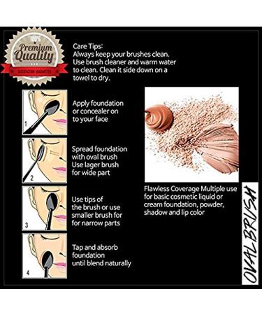 Beautia Oval Makeup Brush 2X Large Size for Fast Flawless Application of Liquid, Cream, and Powder Foundation - Buy Online on GoSupps.com