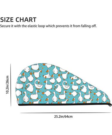 Cartoon Funny Goose Microfiber Hair Towel Wrap - Soft Super Absorbent Coral Velvet Quick Dry Cap for Long Curly & Thick Hair - Buy Online on GoSupps.com