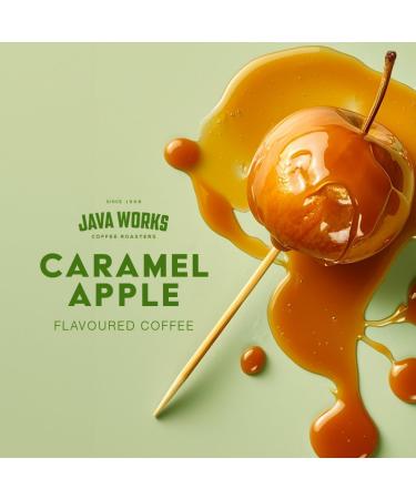Java Works Coffee - Caramel Apple Flavoured Coffee | 340 grams | Medium Roast | Whole Bean Caramel apple 340 g (Pack of 1) - Buy Online on GoSupps.com
