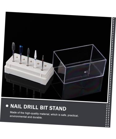 Ipetboom Multifunctional Storage Box 1pc Grinding Head Storage Box White Manicure Grinder Plastic Multi Functional Storage Box - Buy Online on GoSupps.com