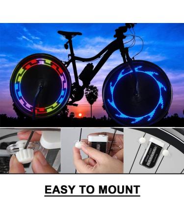 Solhice 2 Tire Rechargeable LED Bike Wheel Lights | Waterproof Spoke Lights | 30 Patterns | Night Riding for Kids & Adults - Buy Online on GoSupps.com
