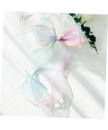 minkissy 1pc Streamer Hairpin Double Hair Bows Hair Barrettes for Kids Hair Bowknot Barrette Hairpin Decor Girl Baby Hair Clip Baby Tiara Party Hair Decoration Fabric Big Bow Miss Hair Ring - Buy Online on GoSupps.com