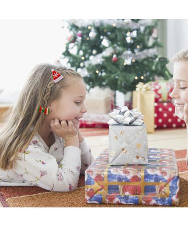 Snowman Hat Christmas Hair Clips Set for Girls - 10pcs Hair Accessories for Kids Parties & Gifts - Buy Online on GoSupps.com