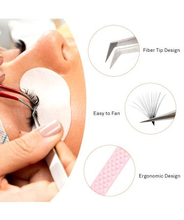 TDANCE Fiber Tip Lash Tweezers for Eyelash Extensions - Stainless Steel 90 Degree Thin Tweezer (Pink) - Volume Lash Tool for Precision Application | 1 Pcs - Buy Online on GoSupps.com