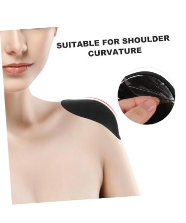 FOYTOKI 2 Pairs Women Underwear Shoulder Pads Adhesion Shoulder Enhancer Nonslip Shoulder Pads Washable Reusable Smooth Contour Black - Buy Online on GoSupps.com
