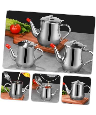 Zerodeko 4pcs Stainless Steel Oil Pot Spice Bottles Pot Bacon Grease Container Olive Oil Container Syrup Jar Keeper Oils Filter Pot Stainless Steel Container Seasoning Pot Oil Bottle Olives 20x15cmx4pcs Silverx4pcs - Buy Online on GoSupps.com