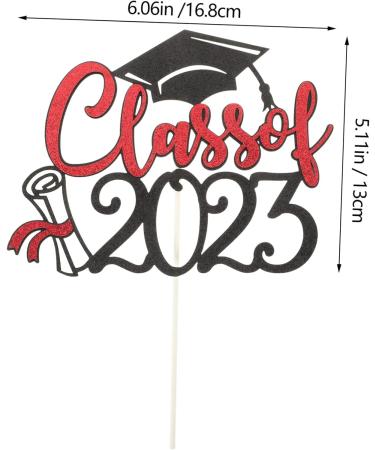 INOOMP 24 Pcs 2023 Graduation Arrangements Class of 2023 Happy Graduation Congrats Grad Glitter Graduation Topper Graduation Party Graduation 2023 Grad Party Decoration Paper Cake - Buy Online on GoSupps.com