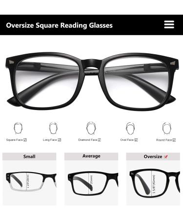 Reducblu 5 Pack Oversize Square Reading Glasses for Women +3.00 Diopters - Buy Online on GoSupps.com
