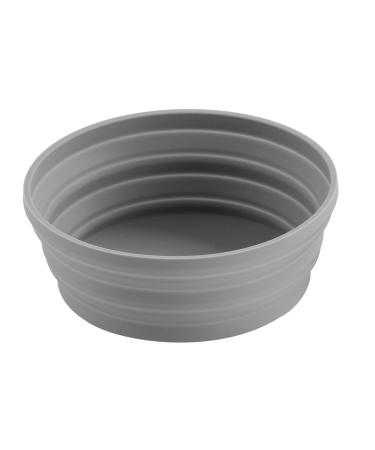 Ecoart Silicone Expandable Collapsible Bowl for Travel Camping Hiking Gray(L)