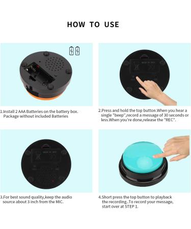 6 Pack Multicolored Language Recording Buttons - 30-Second Describable Pet Training & Creative Learning Gifts for Kids & Office Fun - Buy Online on GoSupps.com