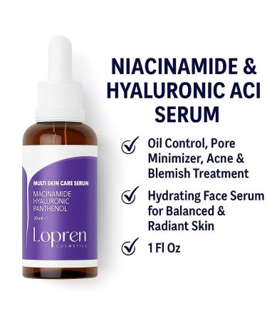 Niacinamide & Hyaluronic Acid Serum Oil Control Pore Minimizer Acne & Blemish Treatment Hydrating Face Serum for Balanced & Radiant Skin 1 Fl Oz Niacinamide & Hyaluronic Serum - Buy Online on GoSupps.com