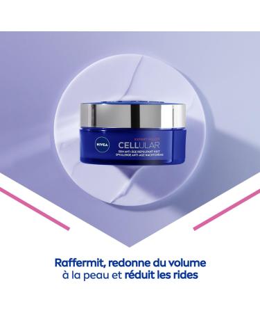 NIVEA CELLULAR Expert Filler Night Care (1 x 50 ml) Anti-aging firming face cream enriched with pure folic acid and hyaluronic acid Plumping care for mature skin - Buy Online on GoSupps.com