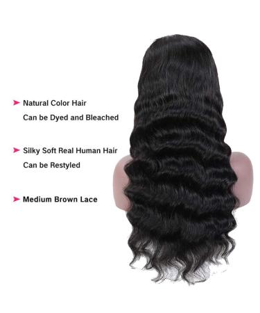 ARIETIS 26 Inch Glueless Pre-Plucked Lace Front Wig for Black Women - Loose Deep Wave HD Closure Human Hair Wig 180% Density, Bleached Knots - Wear and Go, Baby Hair Included - Buy Online on GoSupps.com