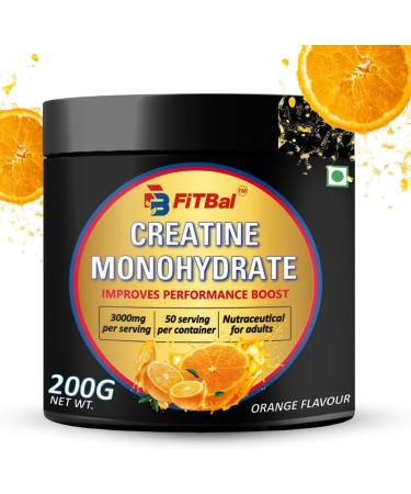 Creatine Monohydrate Orange 200g - Boost Energy & Athletic Performance Support Muscle Growth | Shop Internationally - Buy Online on GoSupps.com