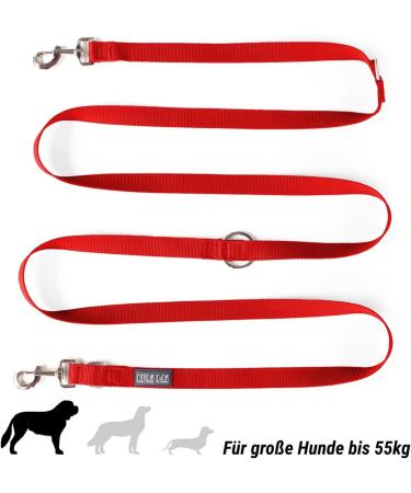 Kuri Pai 3m Comfortable Dog Leash for Large Dogs | Sustainable Bamboo Rehabilitation Leash - Red (L 280cm x 2.5cm) - Buy Online on GoSupps.com