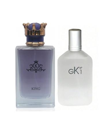 King&GK N1 Men Cologne Set Eau De Parfum Spray For Men Fruity Notes Enriched By A Strong Woody Based Fragance Ideal for Day Wear - 3.4 Fl Oz