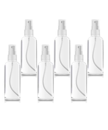 Terjbg 6 pieces 50ml spray bottle small spray bottles for filling transparent empty fog spray bottle travel atomizer for liquid cosmetics for travel cleaning body care