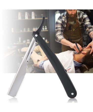 Professional Carbon Steel Hairdresser Razor - Classic Straight Edge Shaving Blade for Salon Use - Black Hair Cutting Tool - Buy Online on GoSupps.com