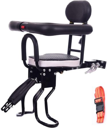 Front Mounted Child Bicycle Seat with Handrail, Seat Belt, and Pedal | Up to 100 lbs | Easy Installation Tools - Buy Online on GoSupps.com