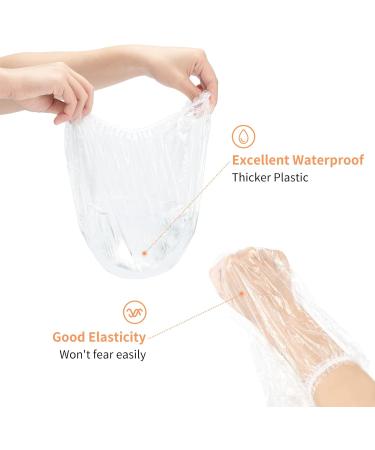 G2PLUS 50PCS Disposable Shower Caps - 44CM Plastic Elastic Bath Cap - Waterproof Hair Caps for Home Use Hotel Spa and Hair Salon 44CM (Pack of 50) - Buy Online on GoSupps.com