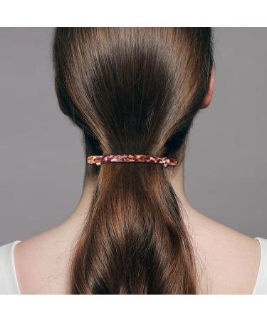 HYFEEL Long French Hair Barrettes 4 Inch - Stylish Hair Accessories 3 Pack (Brown Black Purple) - Buy Online on GoSupps.com