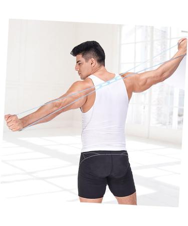 SUPVOX 2pcs Blue Medium Silicone Yoga Tension Bands - Multifunctional Elastic Fitness Equipment for Home & Gym - Buy Online on GoSupps.com