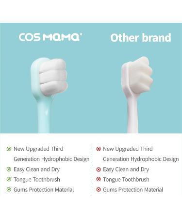 cosmama Kids Toothbrush: Fun Hippo-Shaped Soft Bristles Manual Toothbrush for Ages 2-6 - Blue | 360 Degree Cleaning, Perfect Gift for Kids - Buy Online on GoSupps.com