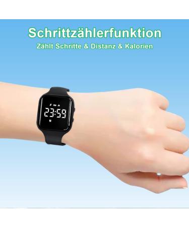 Buy Huyvmay Waterproof Fitness Pedometer Clock - 20-Day Rechargeable Battery Step Counter Watch for Kids Women & Seniors - International Shipping Available! - Buy Online on GoSupps.com