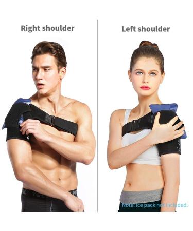 Adjustable Shoulder Bandage - Neoprene Support with Compression & Refrigeration Therapy for Sports Recovery - Buy Online on GoSupps.com