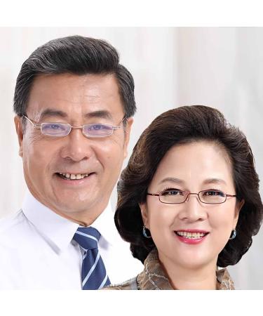 BILIZA Fashion Reading Glasses - Portable 1.0X Blue Light Blocking Eyewear for Men & Women with Pen Clip - Red - Buy Online on GoSupps.com