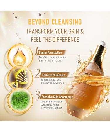 TRUU Probiotics Amino Purifying Cleanser - Ultra-Gentle 51% Probiotics & 25% Amino Acids | UV Protection & Hydration for Youthful Glow - 5.3 Oz - Buy Online on GoSupps.com