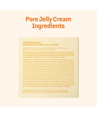SAEKDONG SEOUL Pumpkintinol Pore Jelly Cream 2-in-1 Cooling Moisturizer & Sleeping Pack | Clinically Proven Face Lifting & Pore Tightening | Hydrating Firming & Puffiness-Reducing (1.69 fl.oz) - Buy Online on GoSupps.com