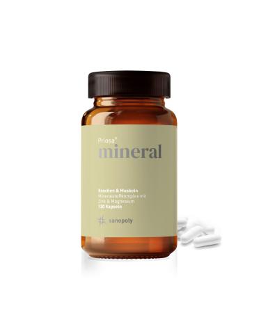 Sanopoly Priosa Mineral 120 capsules I To maintain bones muscle funt production & immune system I All minerals + trace elements + micronutrients i mineral mix i vegan
